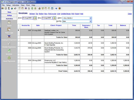 Invoices Dashboard