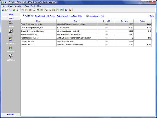 Projects Dashboard